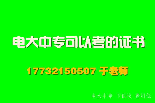電大中?？梢钥嫉淖C書